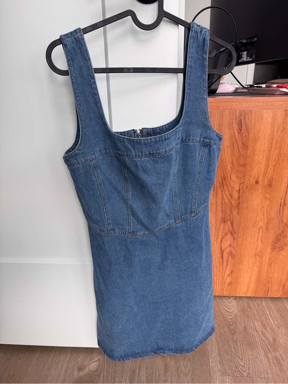 Denim mini dress